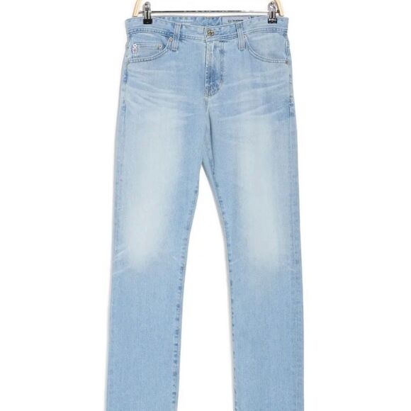 Ag Everett 31 waist Straight Leg High Rise Jeans Faded Frayed Denim 31 Reg NEW - Picture 4 of 8